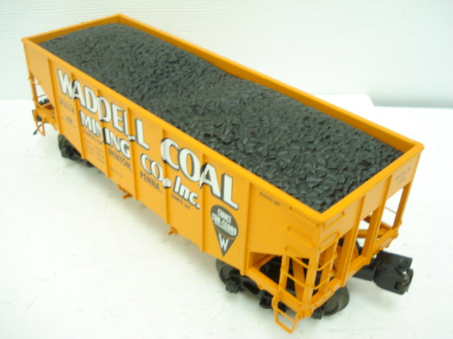 MTH 20-97232 Waddel Coal (#102) 2-Bay Fish Belly Hopper w/ Load