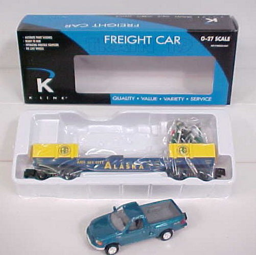 K-Line K661-1011 Alaska Flatcar with Pickup