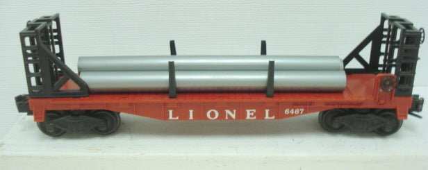 Lionel 6467 Vintage O Bulkhead Car with Pipe Load