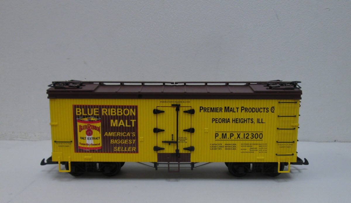 USA Trains 16392 G Scale Blue Ribbon Malt Refrigerator Car