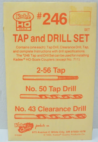 Kadee 246 (Tools) HO 2-56 Tap and Drill Set