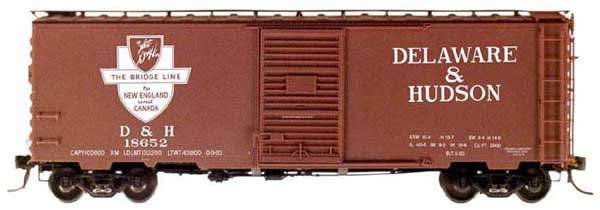 Kadee 4051 HO Delaware & Hudson 40' PS-1 Standard Boxcar #18652