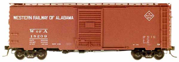 Kadee 4304 HO Western Railway of Alabama 40' PS-1 Boxcar Road # 18209