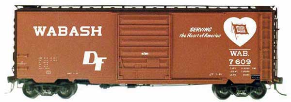 Kadee 5208 HO Wabash 40' PS-1 Standard Boxcar #7609