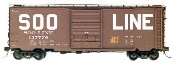 Kadee 5212 HO SOO Line PS-1 Boxcar with Miner Brake Wheel #137776