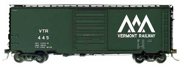 Kadee 5222 HO Scale Vermont Railway 40' PS-1 Boxcar #445