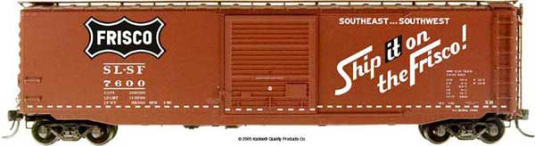Kadee 6007 HO Frisco 50' PS-1 Boxcar #7600