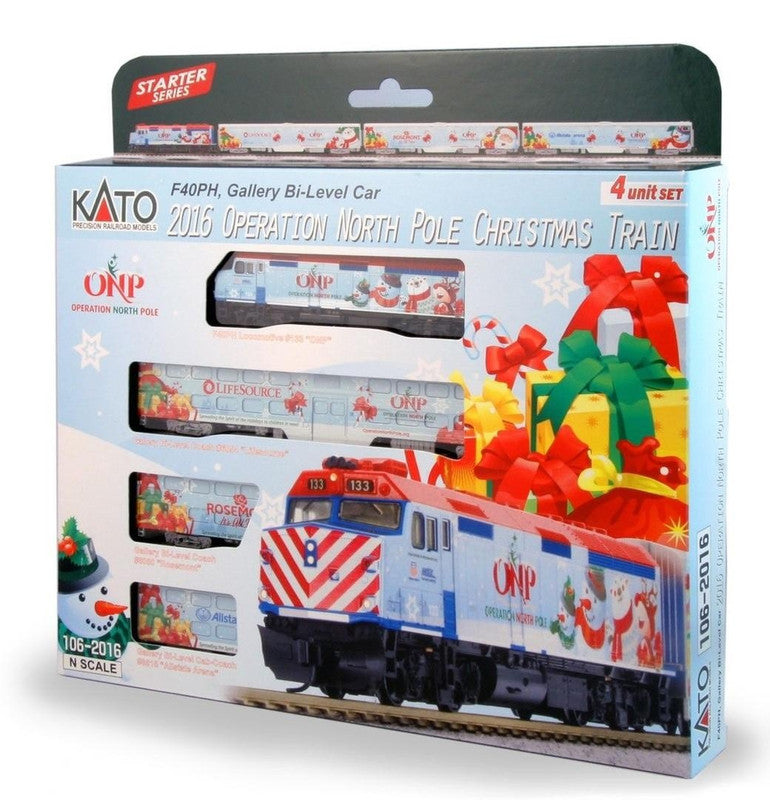 Kato 106-2016 N Operation North Pole Christmas Diesel Passenger Train Set