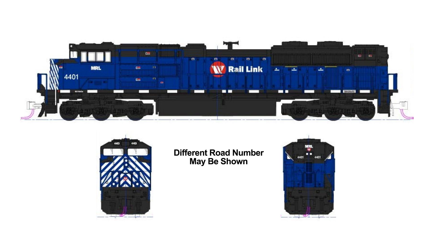 Kato 176-8530 N MRL EMD SD70ACe Diesel Locomotive with Nose Headlight #4400