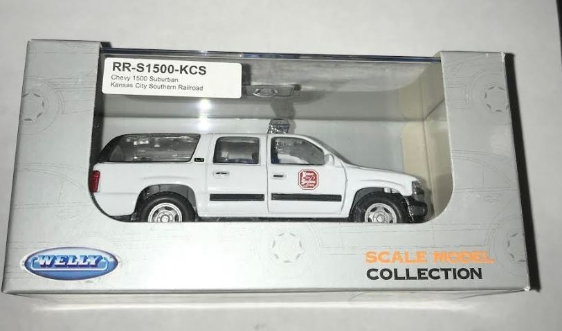 Welly Diecast RR-S1500-KCS Chevy 1500 Suburban Kansas City Southern Railroad