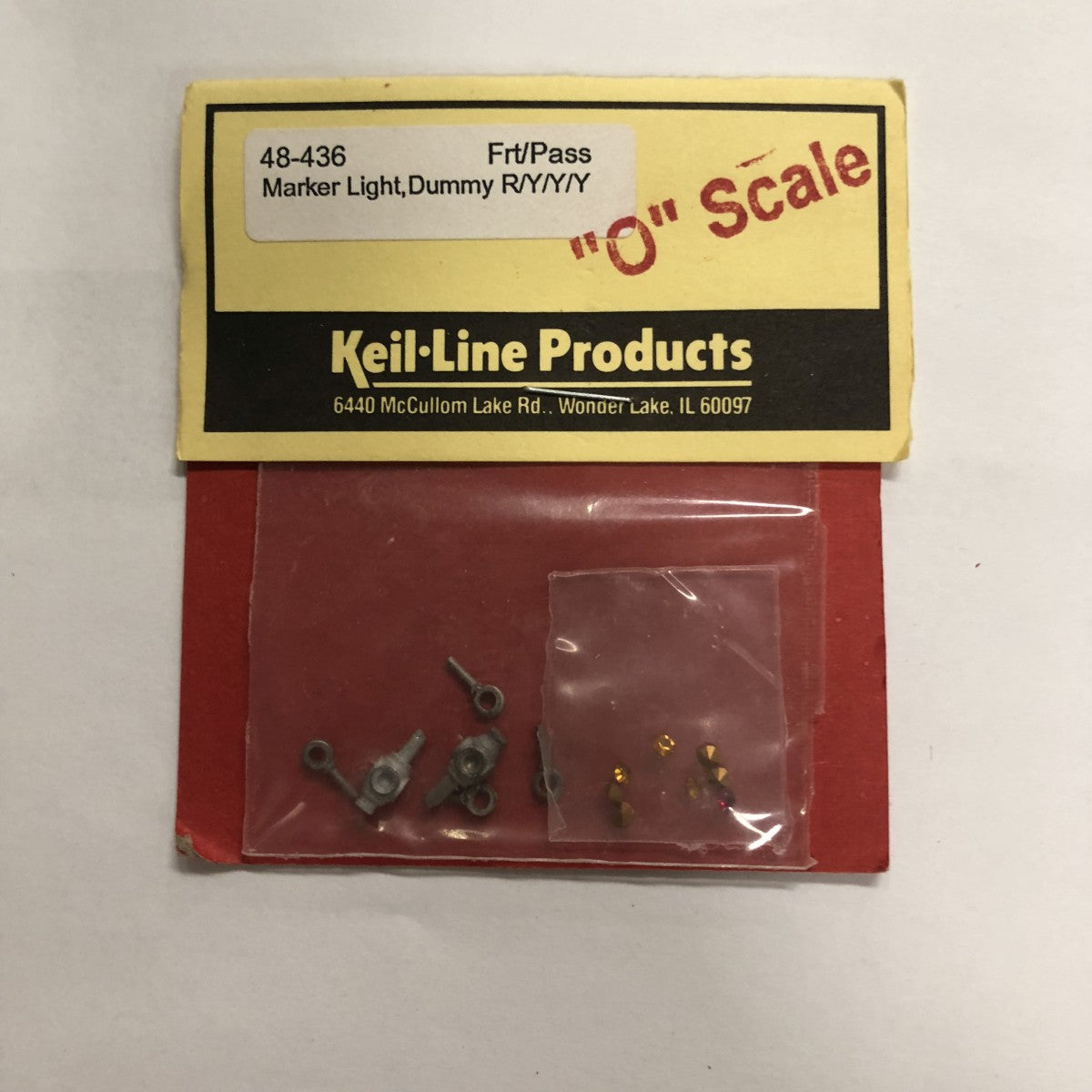 Keil-Line Products 48-436 O Metal Dummy R/Y/Y/Y Marker Lights (Pair of 2)
