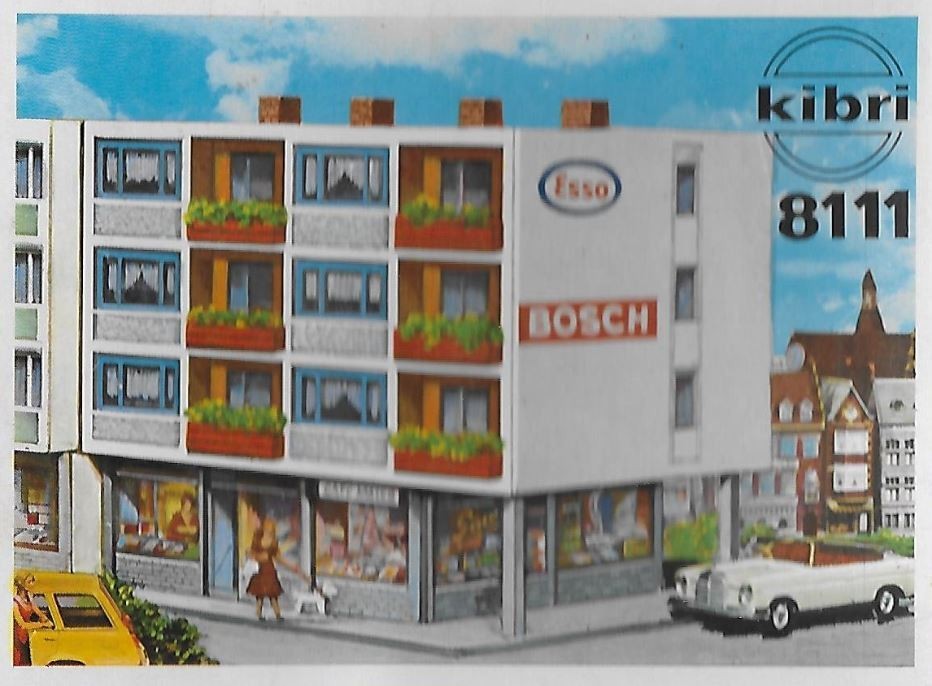 Kibri 8111 HO Esso Bausch Café Maier Building Kit
