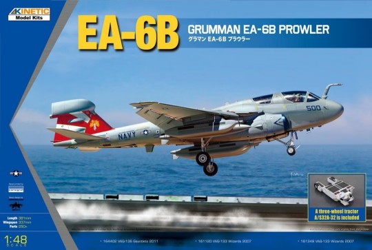 Kinetic Model 48044 1:48 Grumman EA-6B Prowler Aircraft Plastic Model Kit
