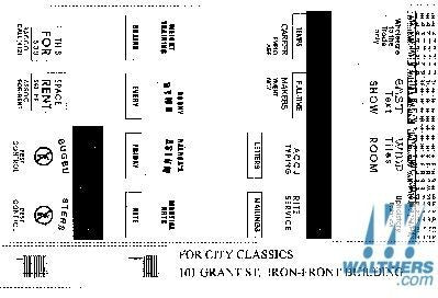 City Classics 2336 HO Window Kit for 101 Grant Street Iron Front Bldg.