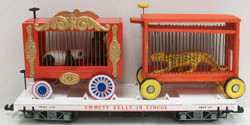 Bachmann 247 G Emmett Kelley Jr. Circus Flatcar with cages