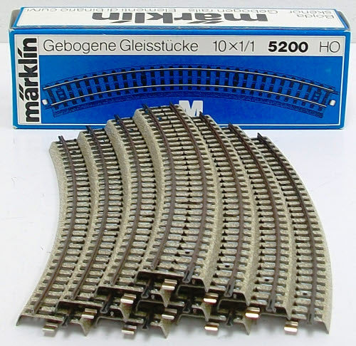 Marklin 5200 HO Curved Track (Box of 10)