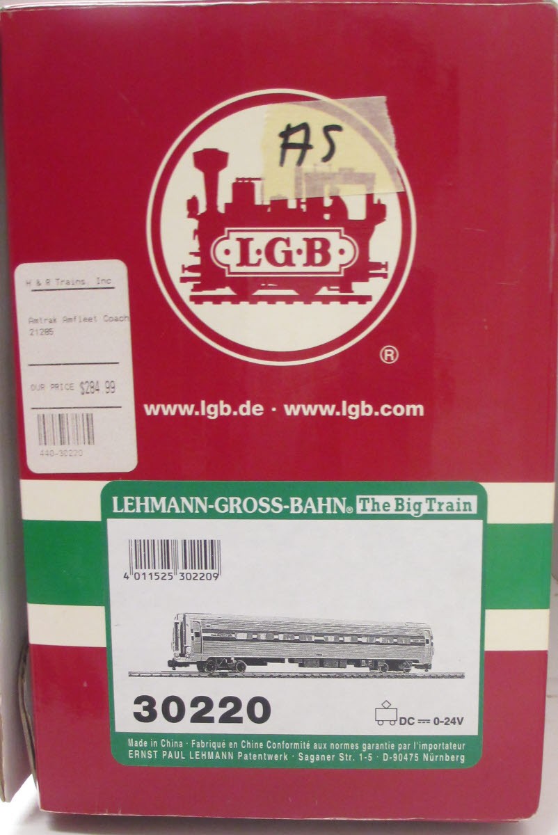 LGB 30220 Amtrak Amfleet Coach, Phase III #21161 - Metal Wheels
