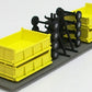 Ertl 4085 HO Scale KD Grain Boxes W/Running Gear Flatcar Load