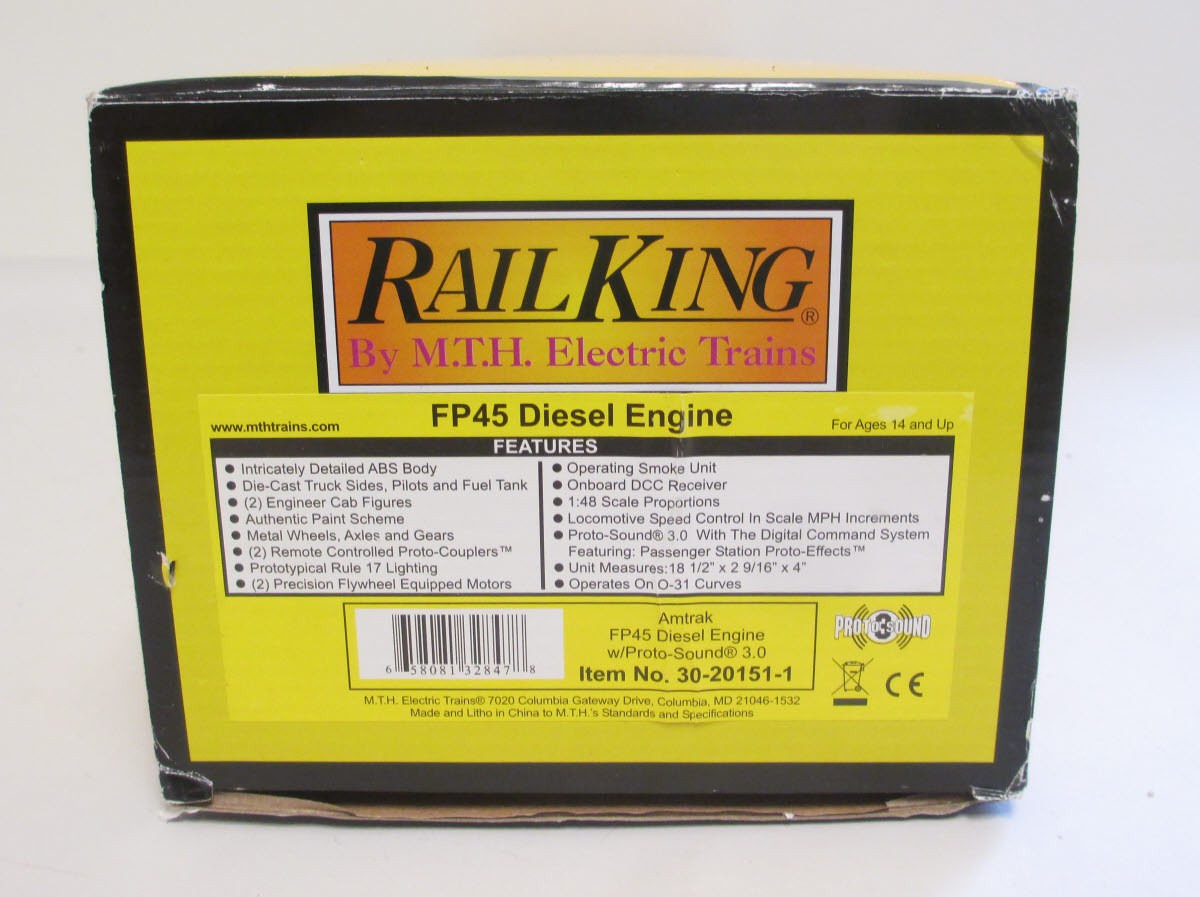 MTH 30-20151-1 Amtrak FP45 Diesel Engine With Proto-Sound 3.0 #642