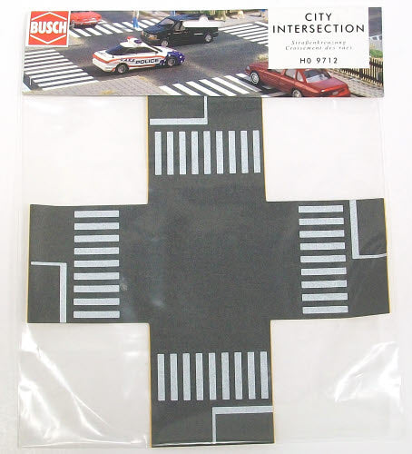 Busch 9712 HO Scale Asphalt Road City Intersection