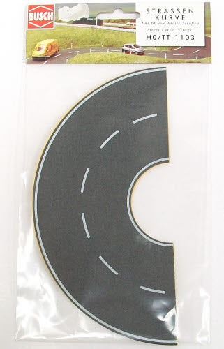 Busch 1103 HO/TT Scale Street Curve 190mm
