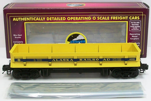 MTH 20-98724 Alaska Railroad Operating Dump Car w/Pipe Load