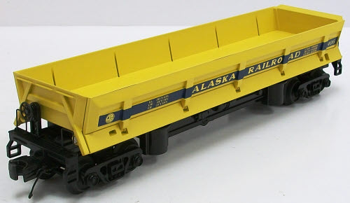 MTH 20-98724 Alaska Railroad Operating Dump Car w/Pipe Load