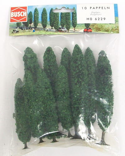 Busch 6229 HO Scale Poplar Tees (10)