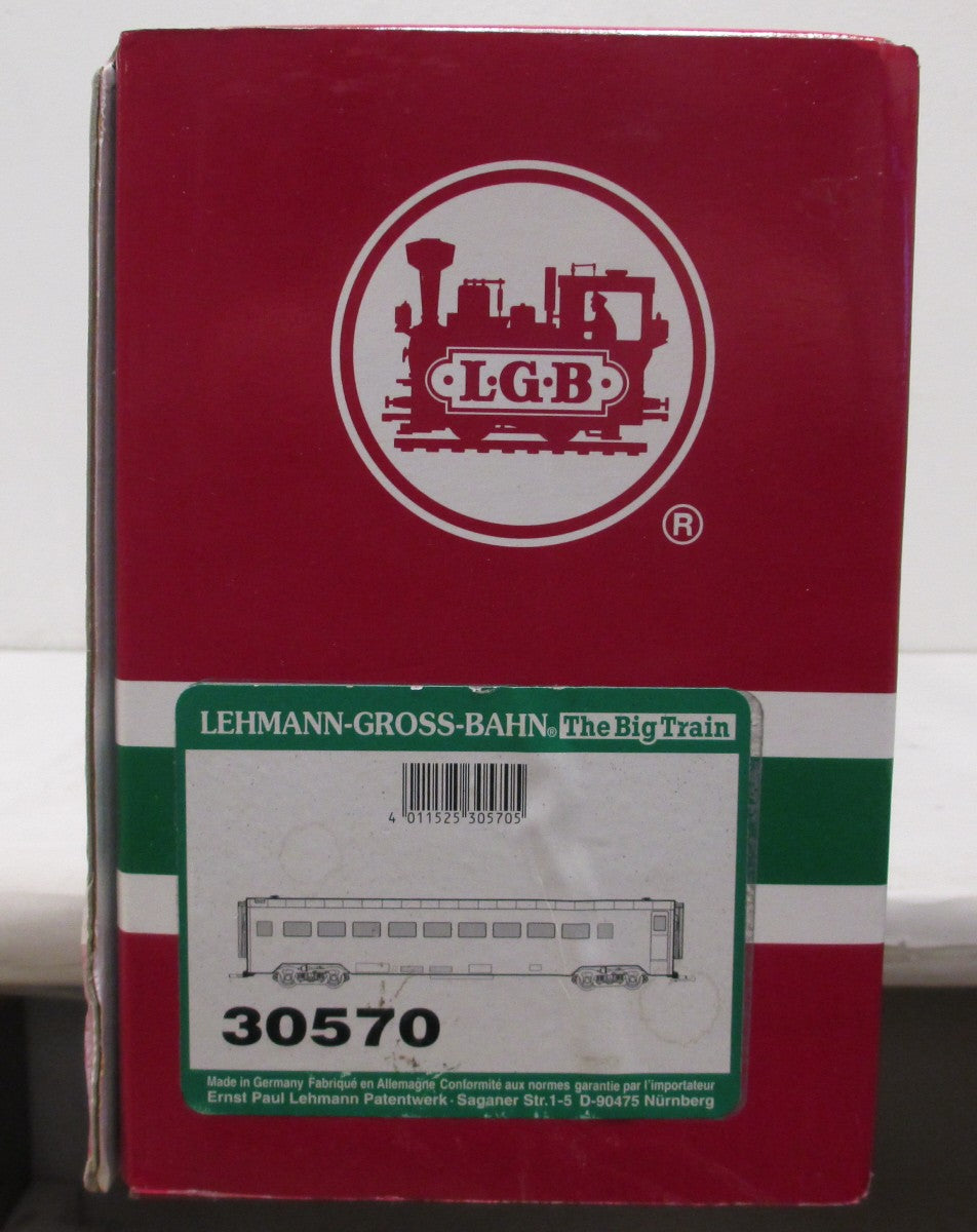 LGB 30570 G Scale Santa Fe Streamlined Passenger Car #458369 - Metal Wheels