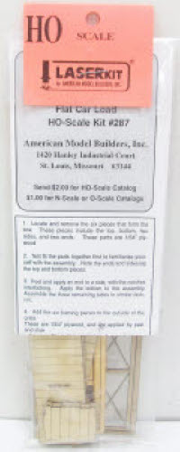 American Model Builders 287 Laser Art Flat Car Load HO Scale Kit