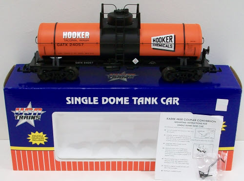 USA Trains 15120 G Hooker 10,000-Gallon Tank Car Orange - Metal Wheels