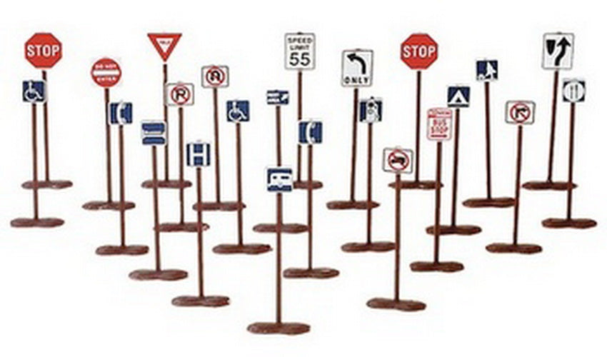 Life Like 1602 HO Scale SceneMaster Street & Highway Signs Hand Painted