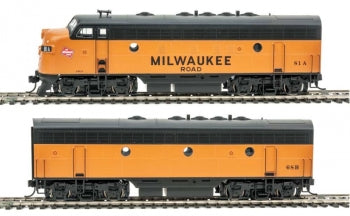 Walthers 910-19929 HO Milwaukee EMD F7 A-B Set Diesel Locomotive #81A/#68B