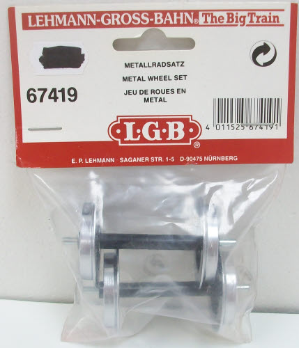 LGB 67419 G Scale Metal Solid Wheel Set (Pack of 2)