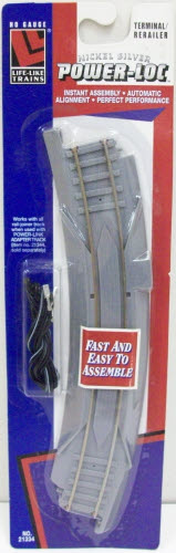 Life Like 21334 HO Nickel Silver Power-Loc 18" Right Rerailer Curve