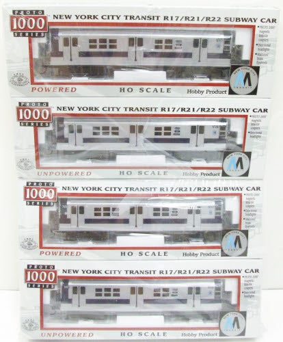 Walthers 920-31018 Proto 1000 R21/22 Subway Car 4-Pack