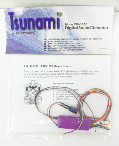 SoundTraxx 826103 TSU-1000 Heavy Steam Digital Sound Decoder