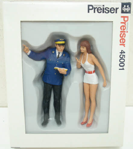 Preiser 45001 G Information Officer & Inquiry Clerk Girl Figures (Set of 2)