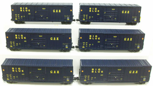 MTH 20-90415 O CSX 50' High Cube Box Car Set (Set of 6)