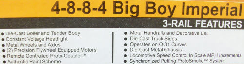 MTH 30-1512-1 UP 4-8-8-4 Big Boy Steam Engine w/PS2 #4003