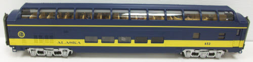 MTH 20-67130 Alaska 70’ Full Vista Dome Passenger Car #652 (Smooth)