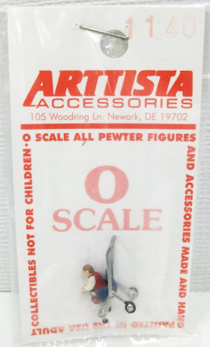 Arttista 1140 O Scale Baby Stroller Pewter Figure