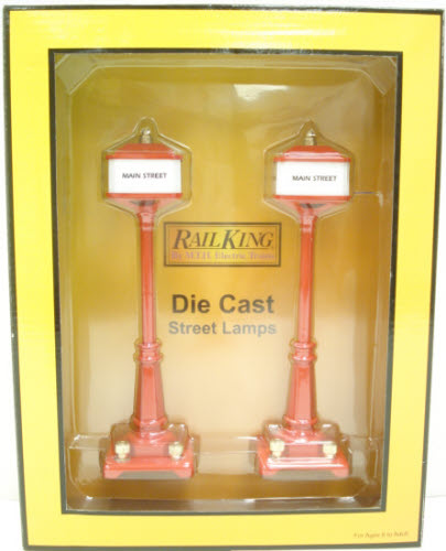 MTH 30-11080 #57 Red Broadway-Main Street Lights (2)
