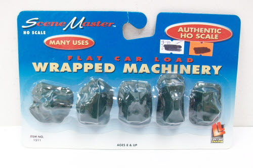 Life Like 1511 HO Scene Master Wrapped Machinery Flat Car Load (Pack of 5)