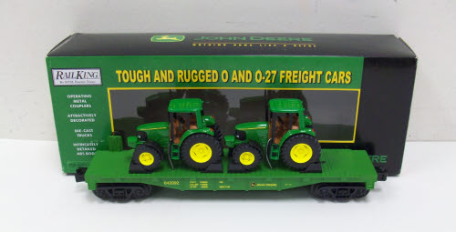 MTH 30-76307 John Deere Flat Car with 2 6420 Tractors