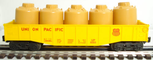 Lionel 6-9283 Union Pacific Gondola with 5 Canisters