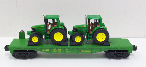 MTH 30-76307 John Deere Flat Car with 2 6420 Tractors
