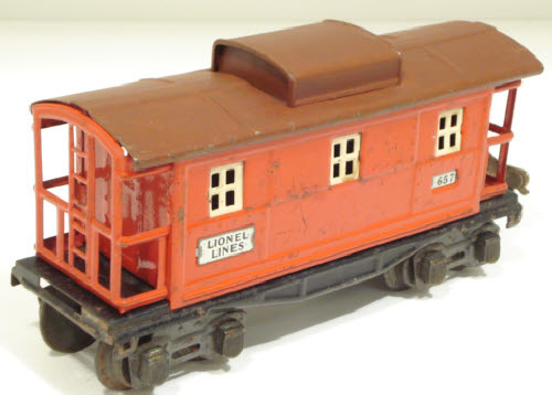 Lionel 657 Vintage O Prewar Tinplate Caboose
