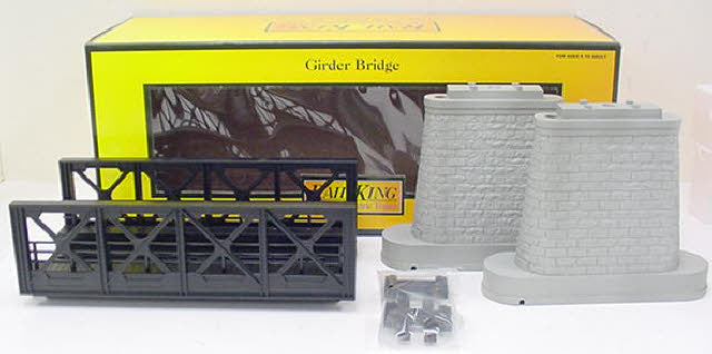 MTH 40-1051 O Scale Black Girder Bridge & 8