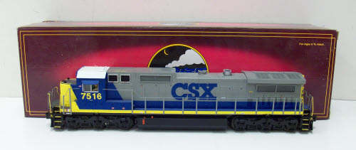 MTH 20-2642-1 O Gauge CSX Dash-8 Narrow Nose Diesel Engine w/PS2 #7516